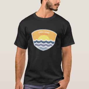 Long Sjö Michigan MI Sunset Vacation Souvenir T Shirt