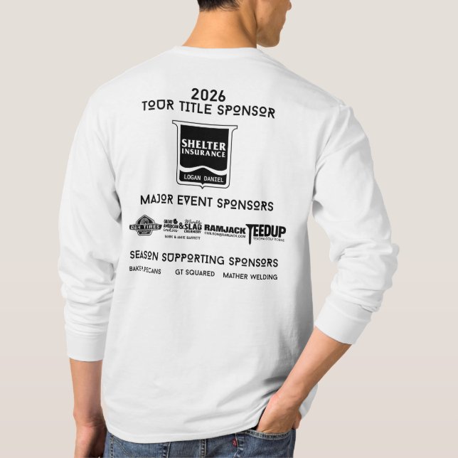 LONG SLEEVE 2026 Thunderbird Golf Sponsors T Shirt (Baksida)