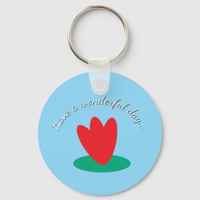  long sleeve T-Shirt with flower on a pond Nyckelring (Framsida)