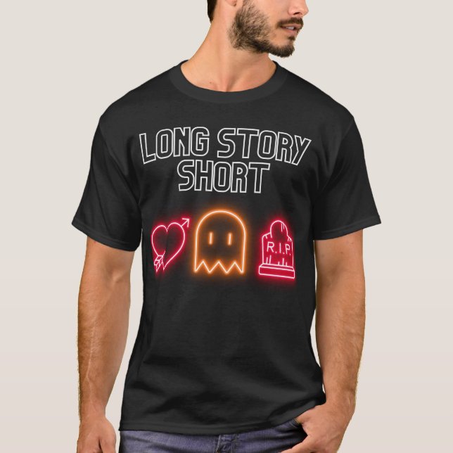 Long Story Kort Ghosted T Shirt (Framsida)