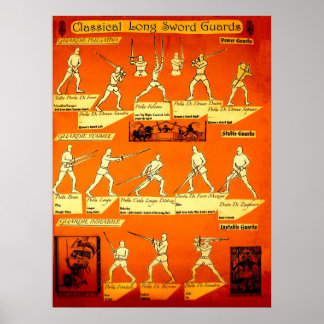 Long Sword Guard Poster bränt