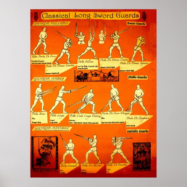 Long Sword Guard Poster bränt (Framsidan)