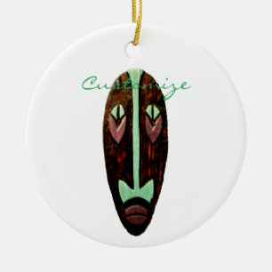 Long Tiki Mask Thunder_Cove Julgransprydnad Keramik