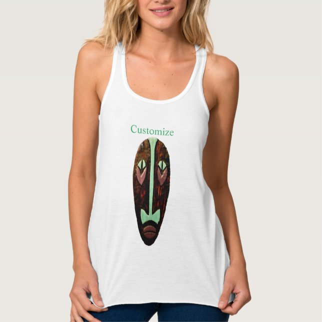 Long Tiki Mask Thunder_Cove Linne Med Racerback (Framsida)