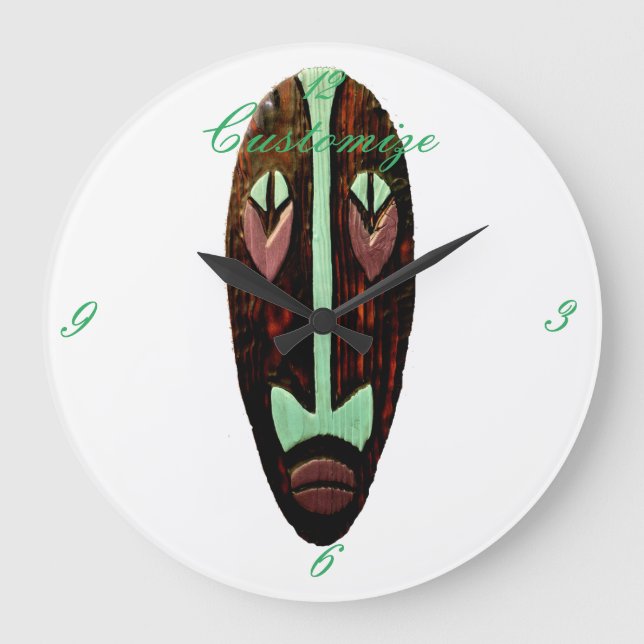 Long Tiki Mask Thunder_Cove Stor Klocka (Framsida)