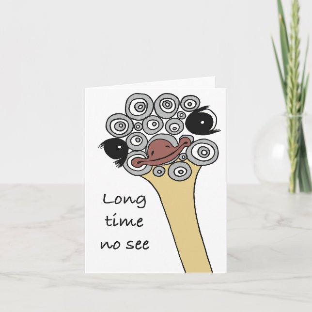 Long time no see card inbjudan (Framsida)