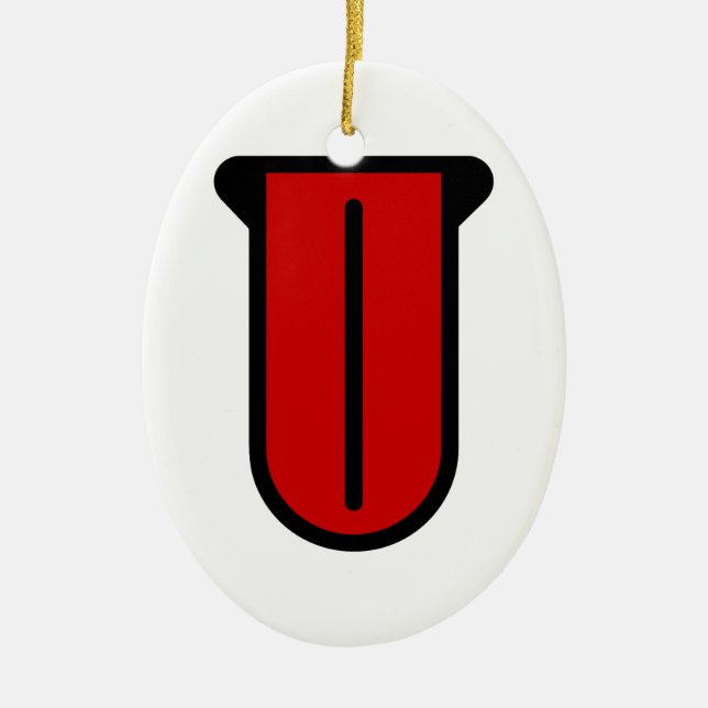 Long Tunga 👅 Julgransprydnad Keramik (Framsidan)