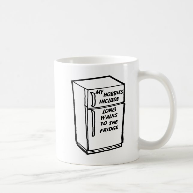 Long Walks to the Fridge Funny Mug Kaffemugg (Höger)