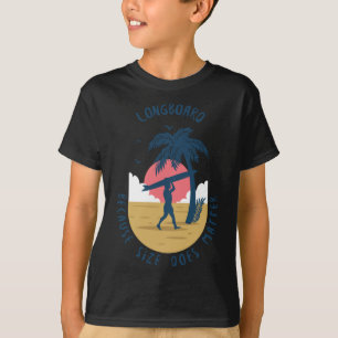 Longboard - för Storlek är att Sticker T Shirt