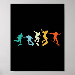 Longboard Friboard Skateboardåkare Skater Poster