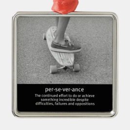 Longboard Motivational Quote Julgransprydnad Metall