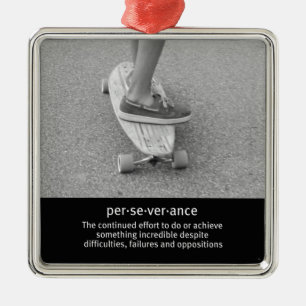 Longboard Motivational Quote Julgransprydnad Metall