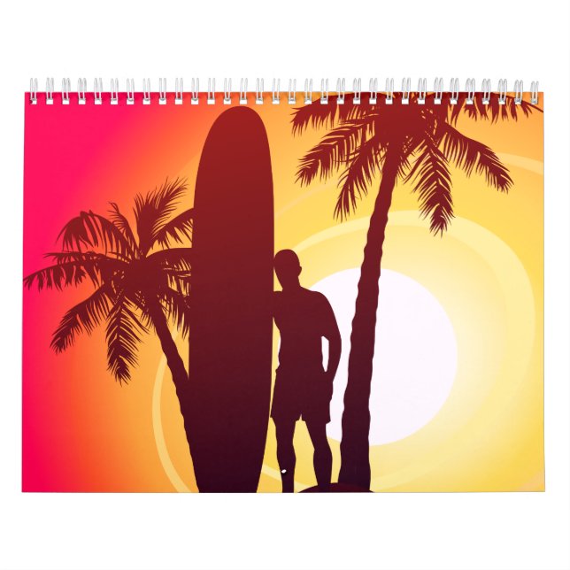 Longboard och handflatan kalender (Omslag)