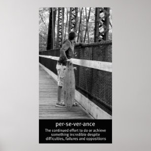 Longboard Perseverance Quote Poster