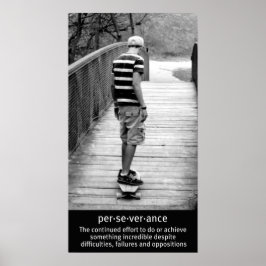 Longboard Rider Perseverance Poster