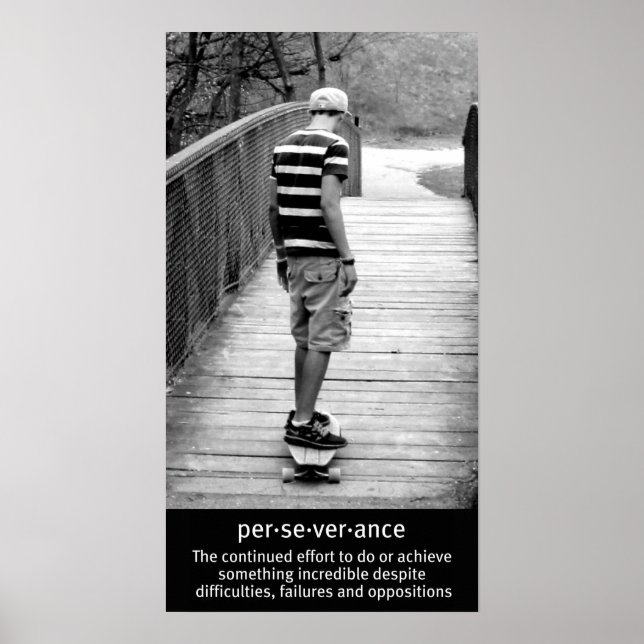 Longboard Rider Perseverance Poster (Framsidan)