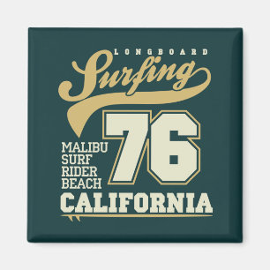Longboard Surfing Kalifornien 76 Magnet