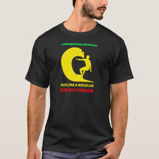 Longboard Surfing Kid T Shirt