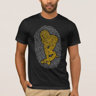 longboarden identifierar med fingeravtryck t shirt