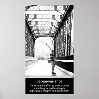 Longboarding Perseverance Poster