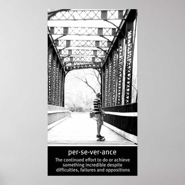 Longboarding Perseverance Poster (Framsidan)