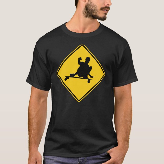 longboarding undertecknar tee (Framsida)