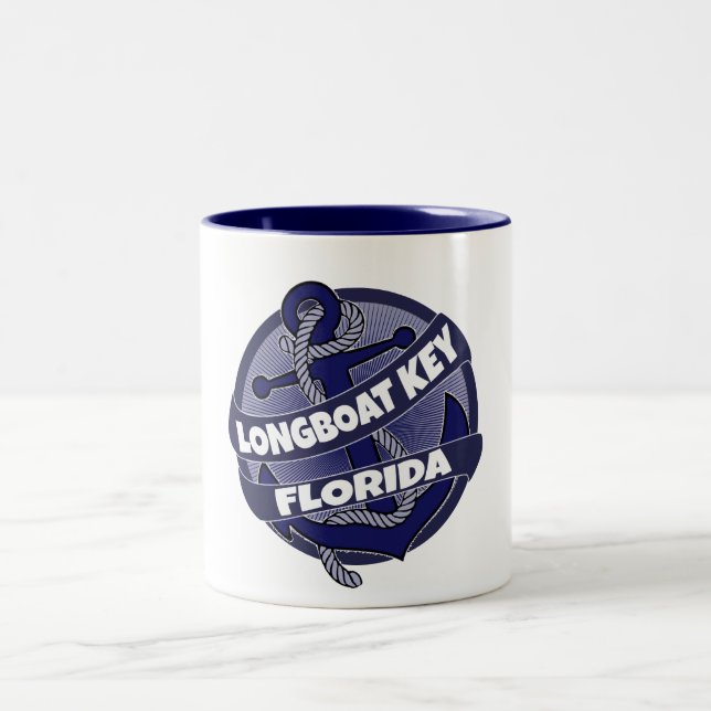 Longboat Nyckel Florida anchor swirl kaffe mugg (Center)
