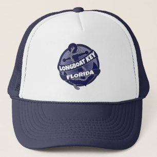 Longboat Nyckel Florida anchor swirl truckerkeps