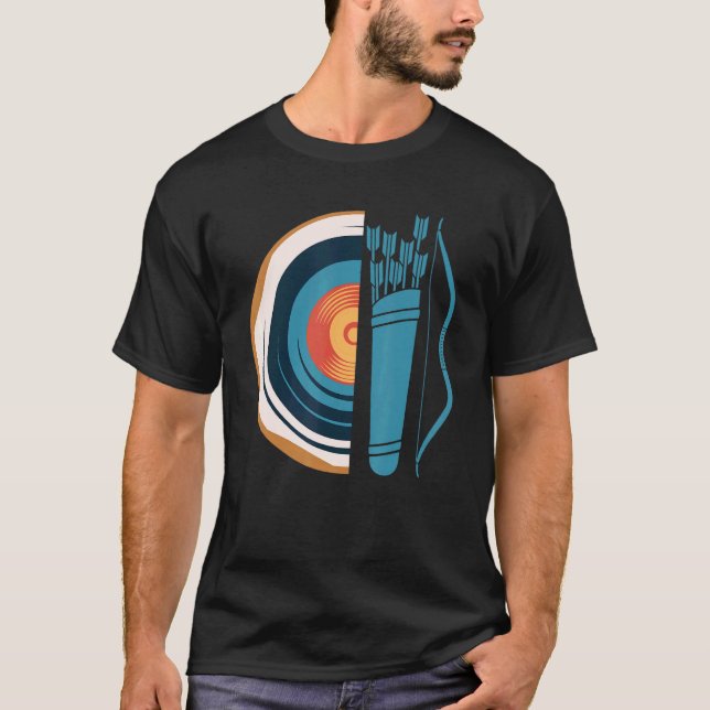 Longbow Archer Archery Target 1 T Shirt (Framsida)