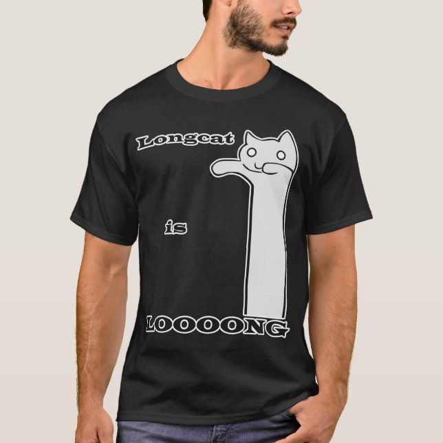 Longcat är lång tee shirt (Framsida)