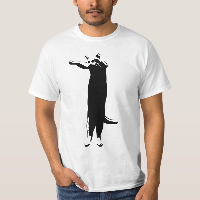 Longcat black'nvit tee shirt (Framsida)