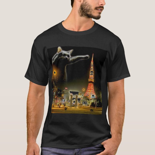 Longcat_In_Paris T Shirt (Framsida)