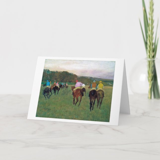 Longchamp Tävling Horse, Edgar Degas Kort (Framsida)
