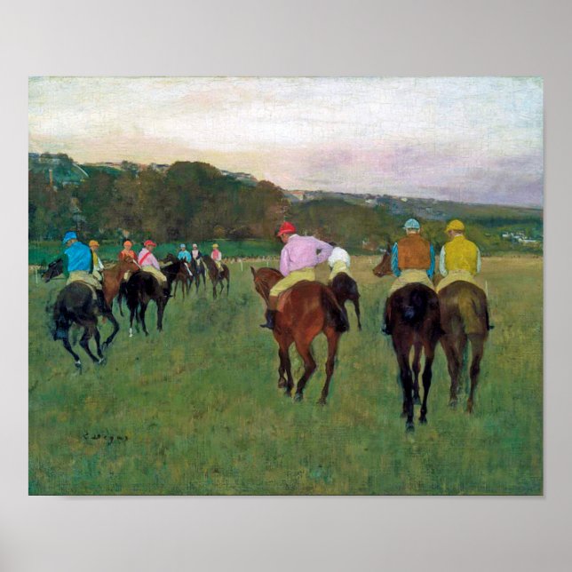 Longchamp Tävling Horse, Edgar Degas Poster (Framsidan)