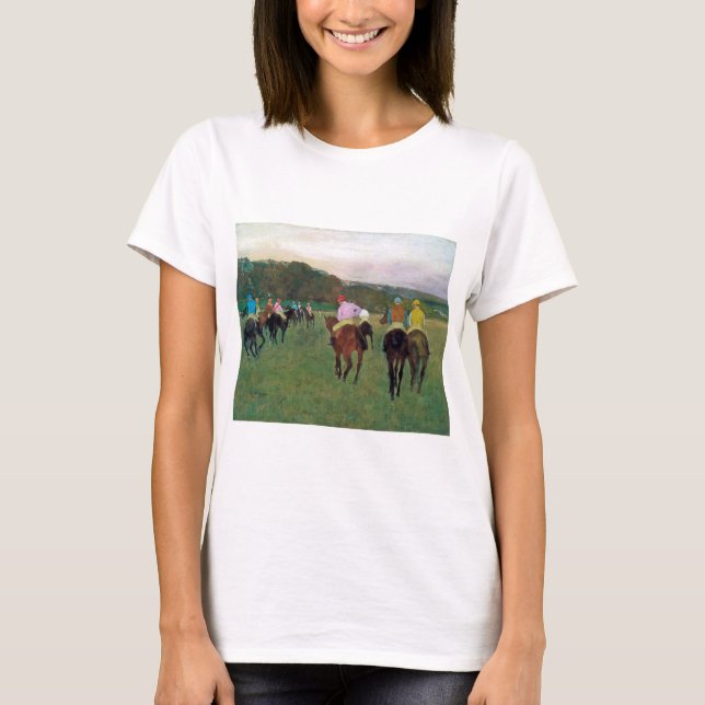 Longchamp Tävling Horse, Edgar Degas T Shirt (Framsida)