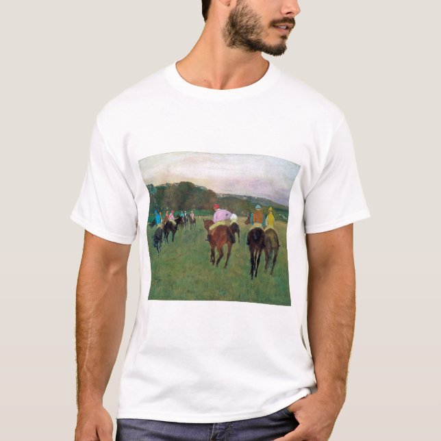 Longchamp Tävling Horse, Edgar Degas T Shirt (Framsida)