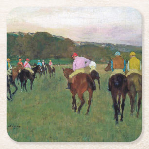 Longchamp Tävling Horse, Edgar Degas Underlägg Papper Kvadrat