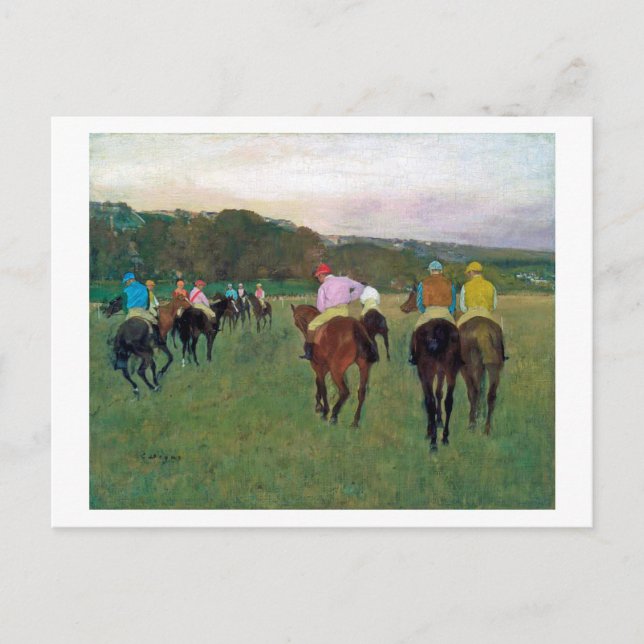 Longchamp Tävling Horse, Edgar Degas Vykort (Framsida)