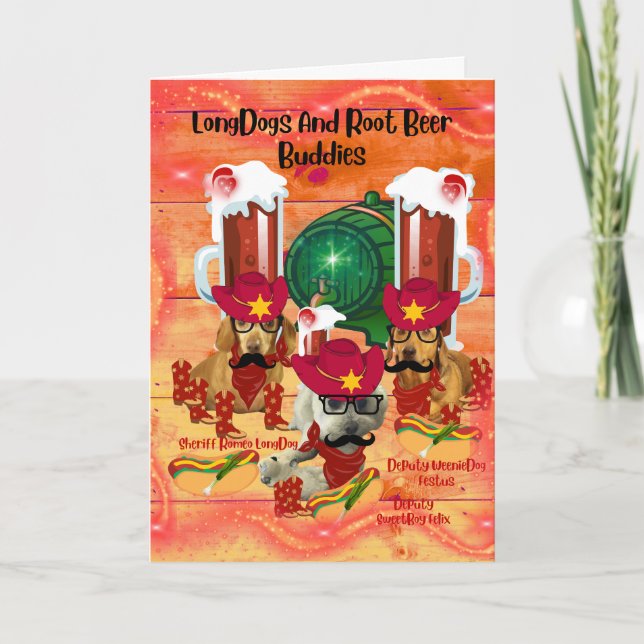 LongDogs and Root Beer Buddies Card Kort (Framsida)