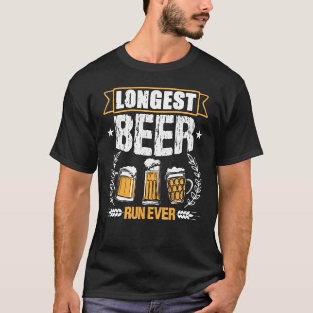 Longest Beer Run Ever  Running T Shirt (Framsida)