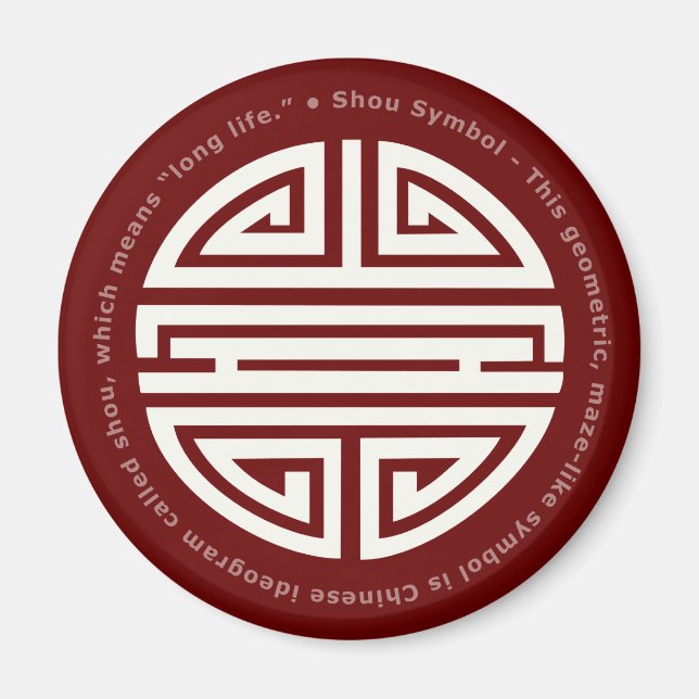 Longevity | Kinesiska tecken i Fantastisk Magnet (Framsidan)