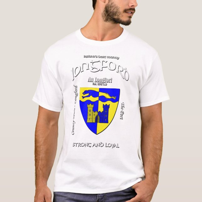 Longford Ireland Vapensköld T-Shirt (Framsida)