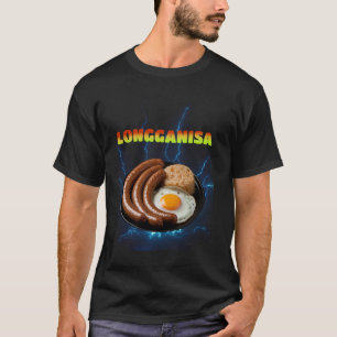 Longganisa Meme Bootleg Rap Stil 90s Vintage Rolig T Shirt