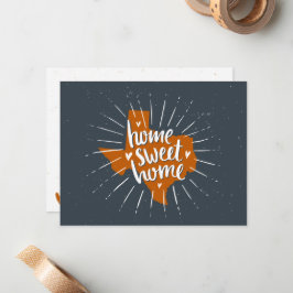 Longhorn Burnt Orange Home Sweet Home - Texas Anteckningskort