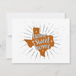Longhorn Burnt Orange Home Sweet Home - Texas Anteckningskort