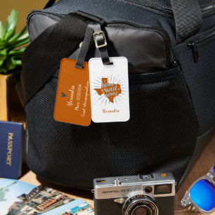 Longhorn Burnt Orange Home Sweet Home Texas Bagagebricka