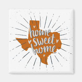 Longhorn Burnt Orange Home Sweet Home Texas Magnet