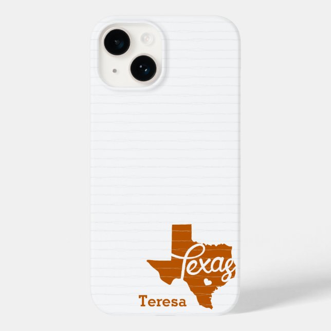 Longhorn Burnt Orange Texas Heart (Baksida)