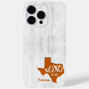 Longhorn Burnt Orange XOXO, Y - Texas Shape