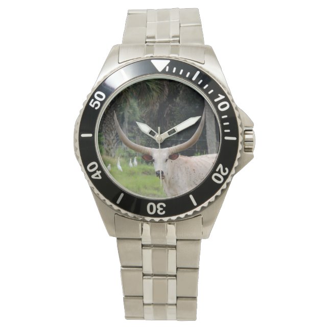 Longhorn cattle watch armbandsur (Framsida)